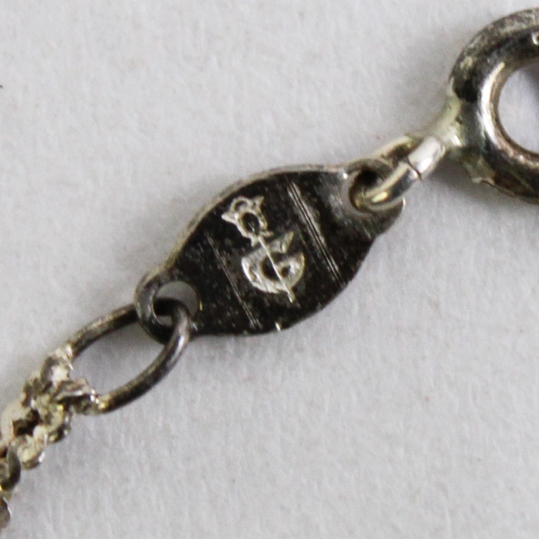 Sterling Silver 925 Double Link Chain Bracelet 7" Long Italy