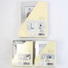 Lot of 3 Sealed Vintage Carr Frames Silver and Black Hinged Picture Frames