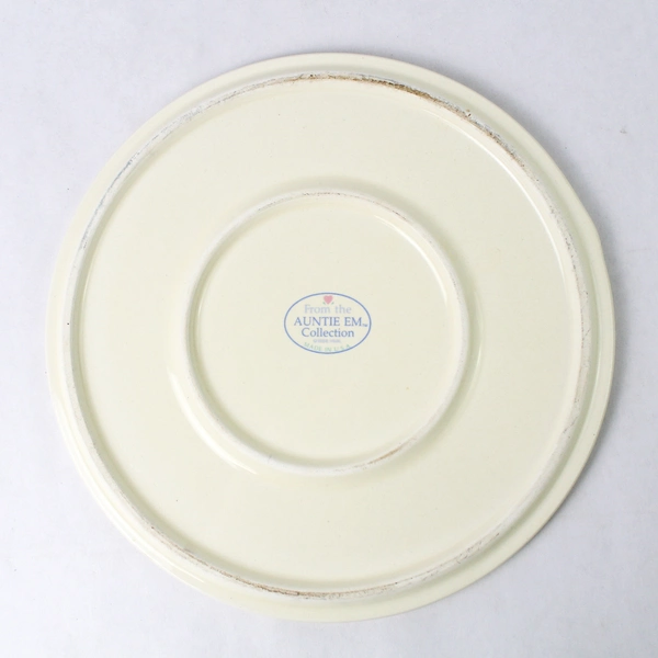 Hallmark HMK Auntie Em Collection Round Ceramic Trivet Floral Basket 1986