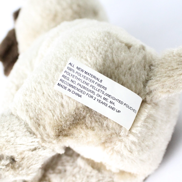 Vintage Golden Bear Co. Plush Dog Pug Dark Brown Tan Black Nose Eyes 7.5"