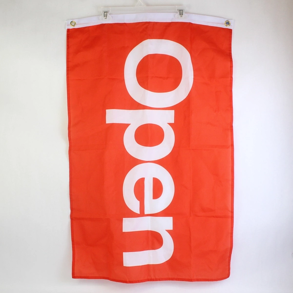 AZ FLAG 'Open' Red Flag Banner W/ Two Metal Grommets 24" x 36"
