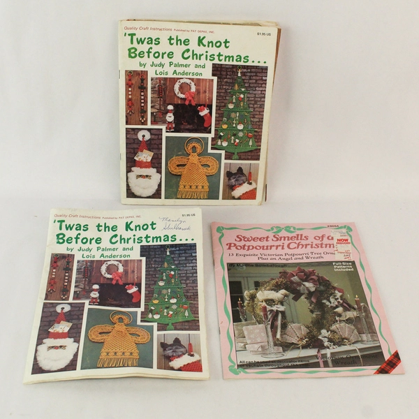 Lot of 3 Vintage 70's & 80's Christmas Craft Magazines, Acceptable Condition