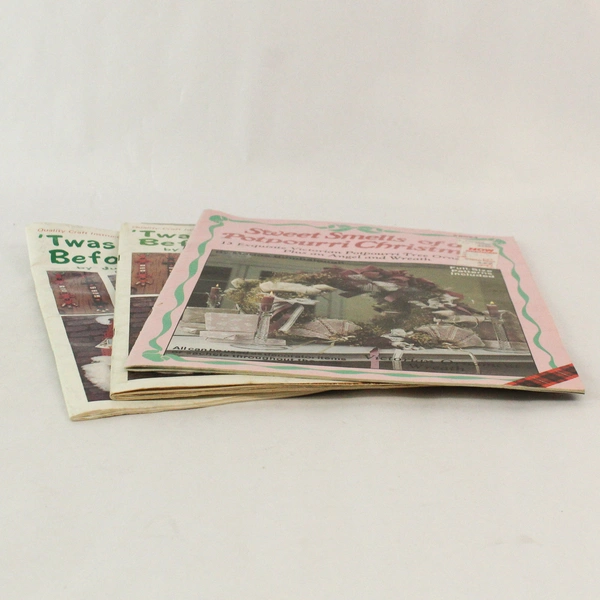 Lot of 3 Vintage 70's & 80's Christmas Craft Magazines, Acceptable Condition