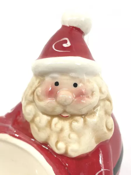 Vintage Dongli Craft Santa Candy Dish 4.25" with Original Box Holiday Decor