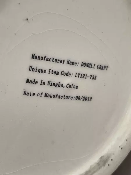 Vintage Dongli Craft Santa Candy Dish 4.25" with Original Box Holiday Decor