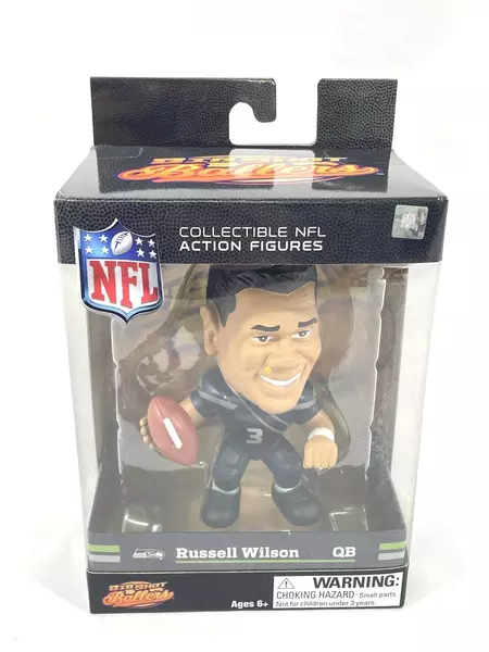 2019 Big Shot Ballers Russell Wilson Action Figure NFL Seahawks 5" Sealed