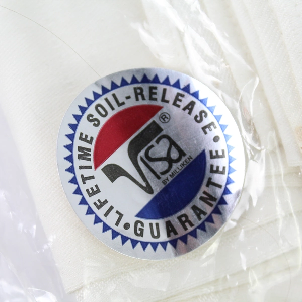 Sealed Vintage Visa by Milliken White and Purple Tablecloth 70" Round