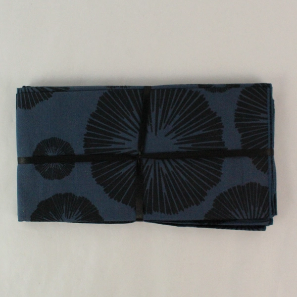 Set of 4 Zen Table Dark Blue Napkins All Natural Materials NWT