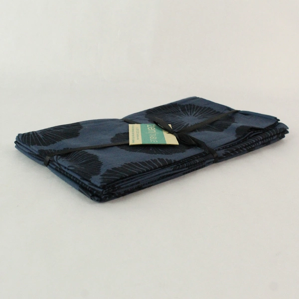 Set of 4 Zen Table Dark Blue Napkins All Natural Materials NWT