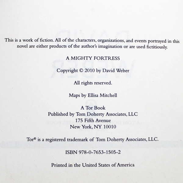 A Mighty Fortress by David Weber 2010 Hardcover