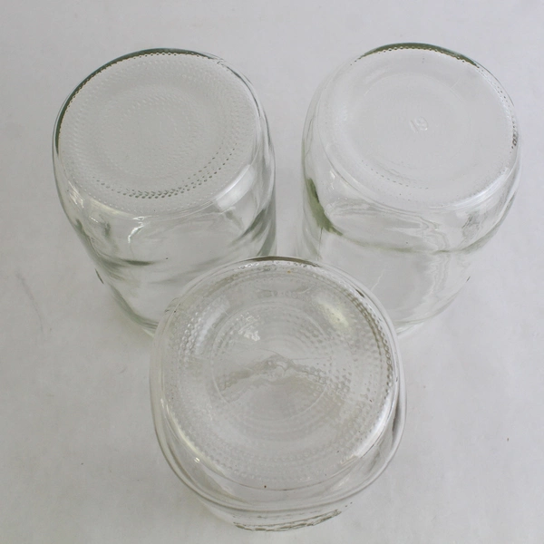 Set of 3 Kerr Self Sealing Wide Mouth Clear Glass Canning Jars No Lids Flawed