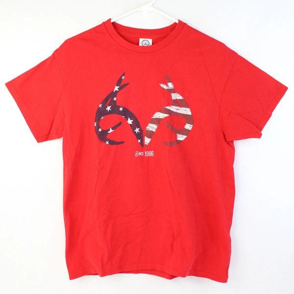 Delta Pro Weight Realtree Red Cotton Graphic T-Shirt Adult Medium