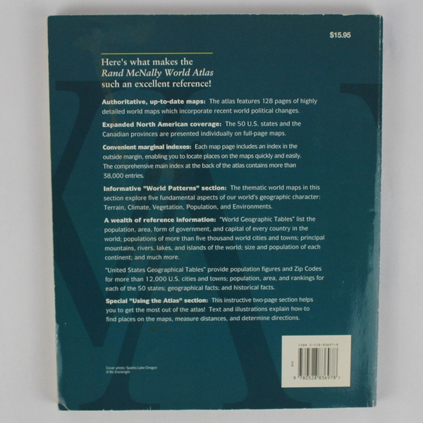 Rand McNally World Atlas 1995 Paperback Revised Printing
