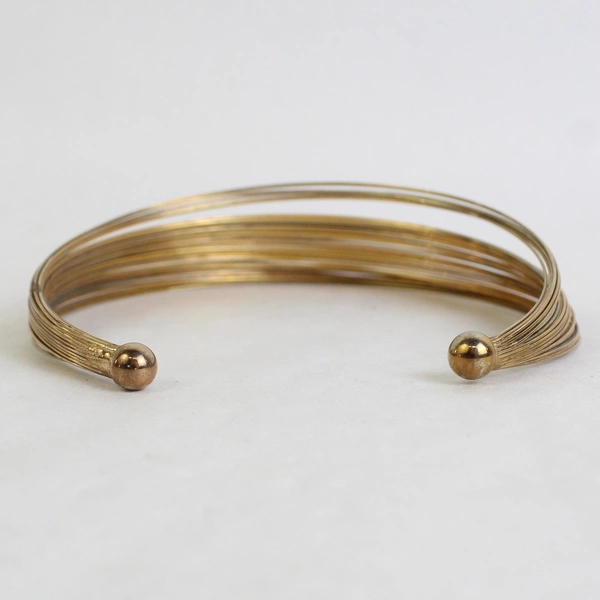 Gold-Tone Multiwire Metal Choker Cuff Necklace Fashion Jewelry