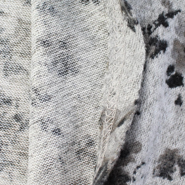 Unbranded Gray Floral Short-Sleeved Top Women's Size Medium