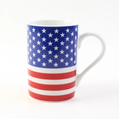 Mug Company Patriotic Ceramic United States Red White Blue Flag Design Mug