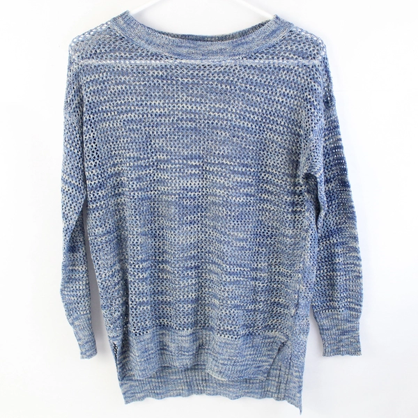 Sisters Blue Loose Knit Long-Sleeved Top Women's Size Large