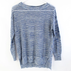 Sisters Blue Loose Knit Long-Sleeved Top Women's Size Large