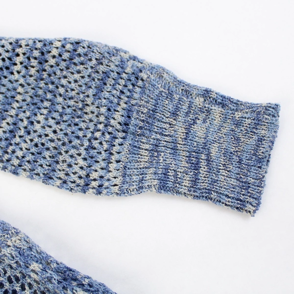 Sisters Blue Loose Knit Long-Sleeved Top Women's Size Large