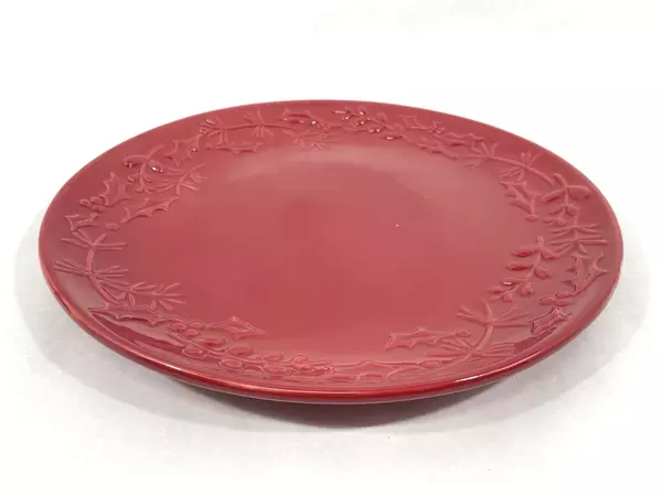 Holiday Home Winter Wonderland Red Christmas Dinner Plate 10.5" Pre-Owned
