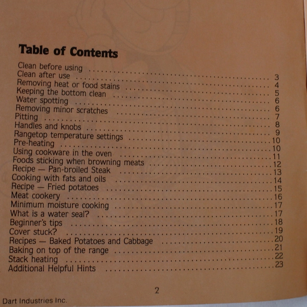 Vintage Multi-Core Cookware Manual 1979 - Helpful Cooking Hints