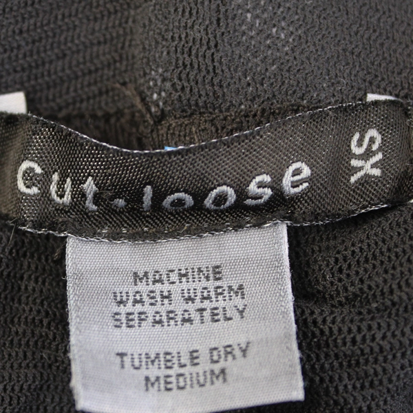 Cut Loose Black Mesh Footless Tights Women's Size XS