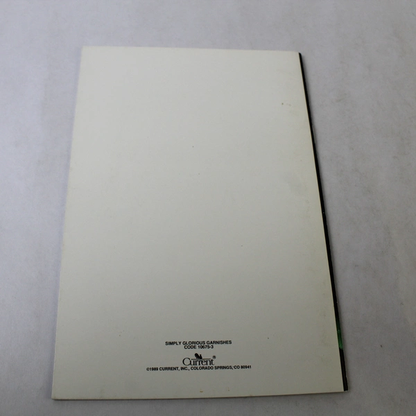 Vintage 1989 Simply Glorious Garnishes Recipe Booklet - Pre-Owned