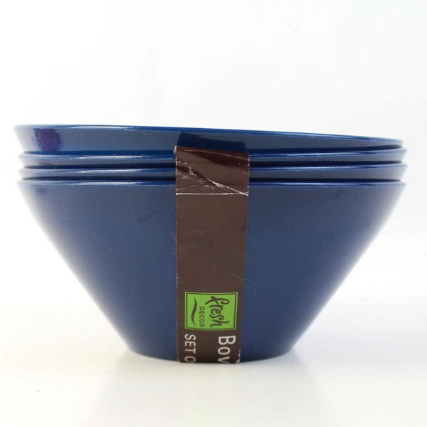 2 Set Of 4 Plastic Bowls 4 Red 4 Blue Picnics Parties 