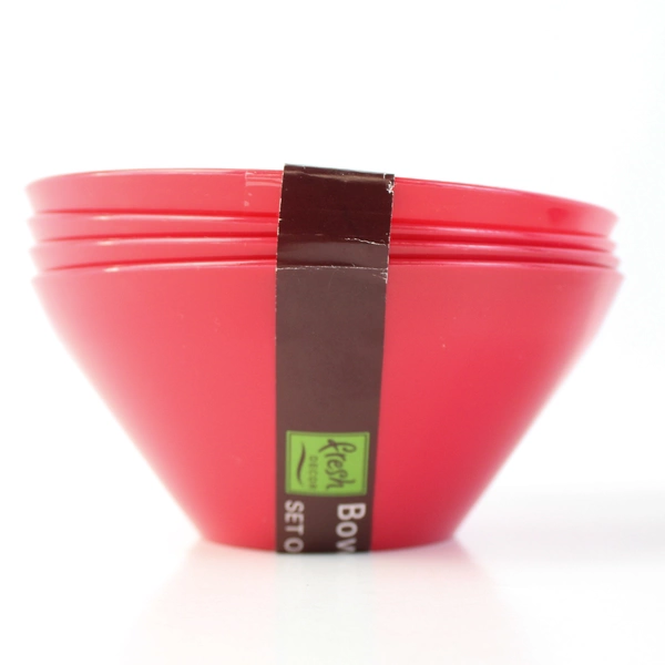 2 Set Of 4 Plastic Bowls 4 Red 4 Blue Picnics Parties 