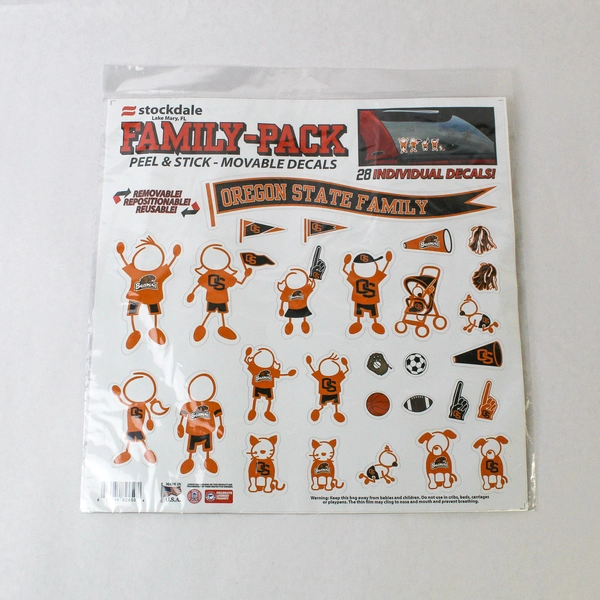 Stockdale OSU Beavers Family Pack 28 Movable Car Decals - Made in USA