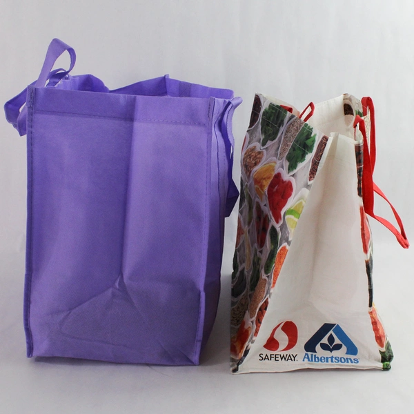 Lot of 7 Varying Brands 6 Reusable Shopping Totes and 1 Draw String Backpack 