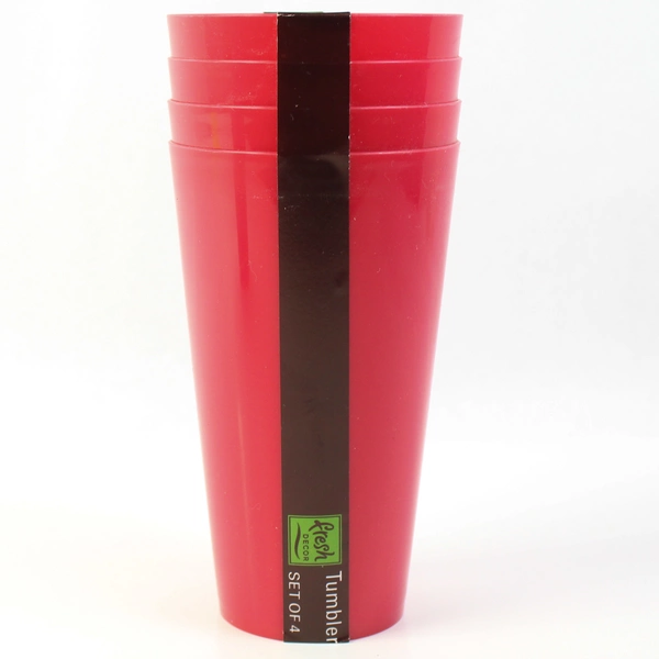 2 Set Of 4 Fresh Decor Plastic Cup Red and Blue Picnics Parties