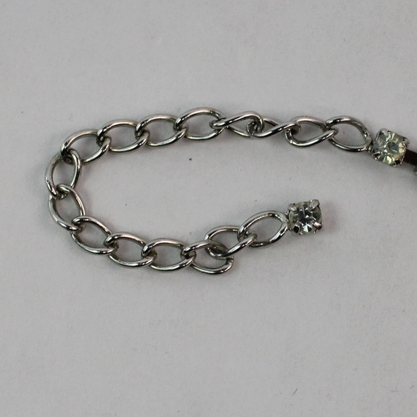 Vintage 15 Inch Clear Rhinestone Choker Necklace