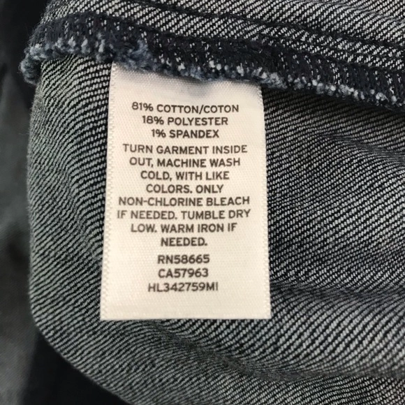 Hinge Dark Wash Denim Mini Skirt Women's Size S Button Front Very Good