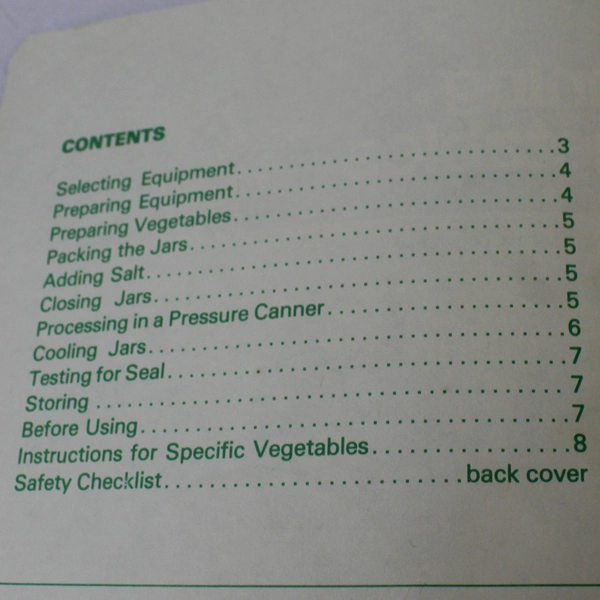 Vintage Canning Vegetables Booklet by Lynn G. Price 1982 - Pacific Northwest