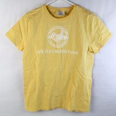 Port And Company The Old Chicken Farm Art Center Yellow Cotton T-Shirt Women's S