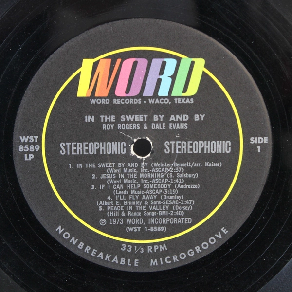 Roy & Dale In The Sweet By And By Vinyl LP Record WST 8589 - As-Is