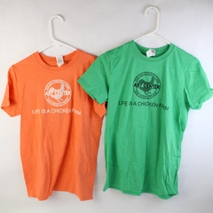 Lot of 2 Gildan The Old Chicken Farm Art Center T-Shirts Women's Size Small