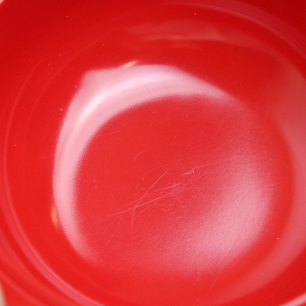 Set of 4 Zak Designs Red Melamine Bowls 4.25 Inch