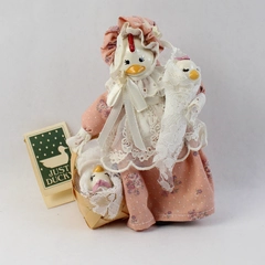 Vintage 1983 Just Ducky Mother Chicken With Baby Chicks Figurine