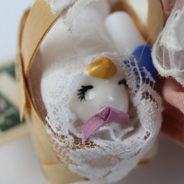 Vintage 1983 Just Ducky Mother Chicken With Baby Chicks Figurine