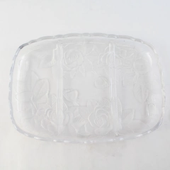 Home Beautiful Rose Pearls Divided Relish Dish