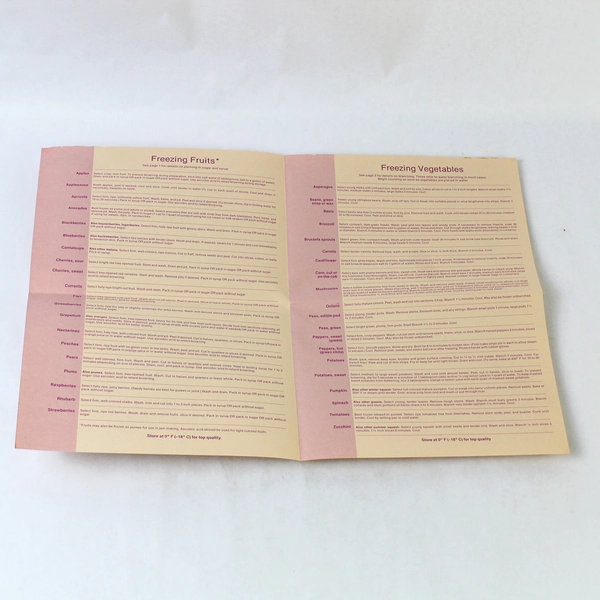 Vintage Freezing Fruits & Vegetables Guide - June 1981 - Pre-Owned