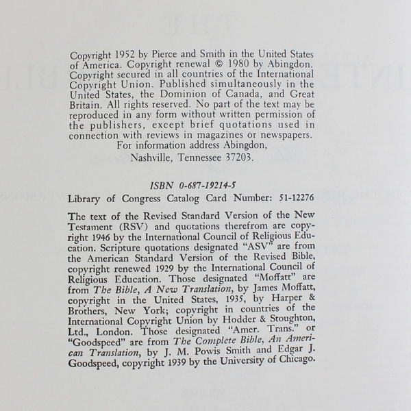 The Interpreter's Bible A Commentary in Twelve Volumes Vol 8 1982 HC DJ