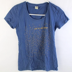 Soul Flower Look Up And Get Lost Star Design T-Shirt Women's Medium