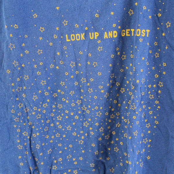 Soul Flower Look Up And Get Lost Star Design T-Shirt Women's Medium