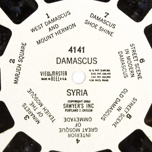 Vintage ViewMaster Reel 4141 Damascus Syria 7 Wonders Collectible Slide