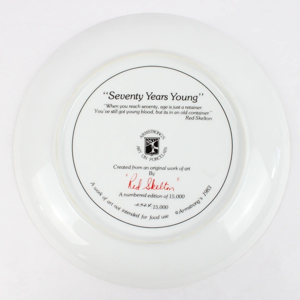 Armstrong Red Skelton 'Seventy Years Young' Clown Art Collectible Plate 10"