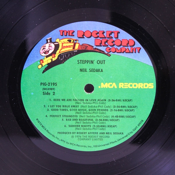 Neil Sedaka Steppin' Out Vinyl LP 1973 The Rocket Record Co. PIG-2195