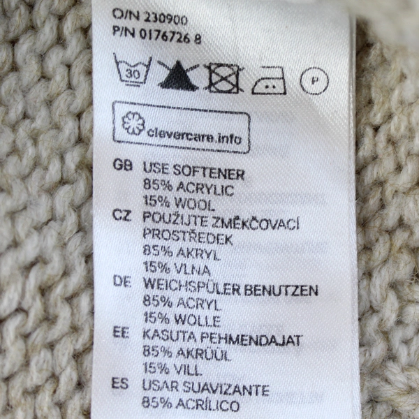 H&M Divided Women's Cream Beige Knit Sweater Size L